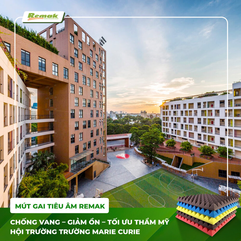 Remak cấp 2000 tấm mút tiêu âm cho trường Marie Curie – nâng tầm trải nghiệm âm thanh học đường